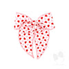 Medium Microfiber Heart Printed Bowtie w/ Twitsted Wrap and Whimsy Tails