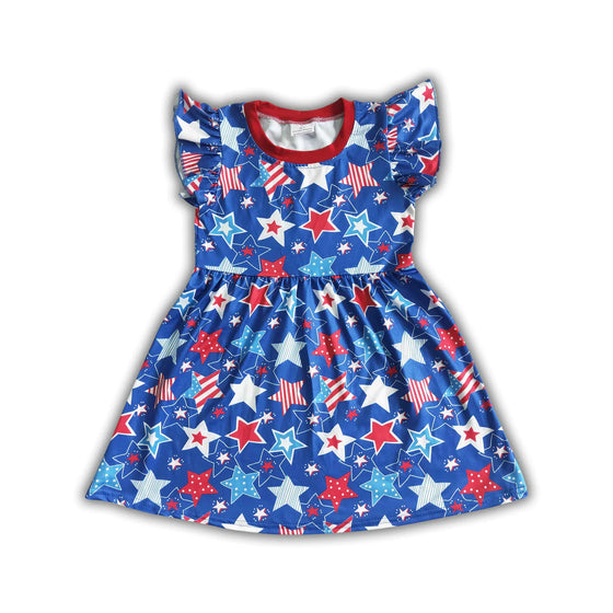 Red, White, and Blue Twirl Star Dress