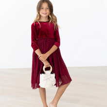  Cranberry Velvet Tutu Dress