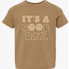  It's A Good Day Kids Tee Neutral Brown