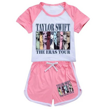 Taylor Swift Pink & White Short Set