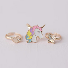  Boutique Butterfly & Unicorn Ring Set