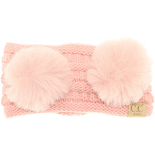  Kids Solid Double Pom Headwrap- Pale Pink