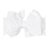 Baby Bling® Faux Silk Big Classic Bow on soft nylon headband: White