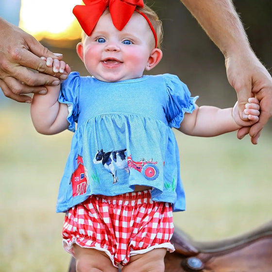 Baby Girl Farm Short Set