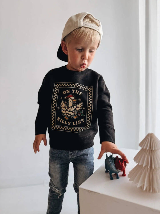 On the Silly List Crewneck- Toddler Sweatshirt