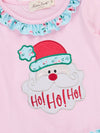 Festive Floral Santa Embroidered Outfit