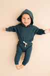 Navy Hoodie Romper Set