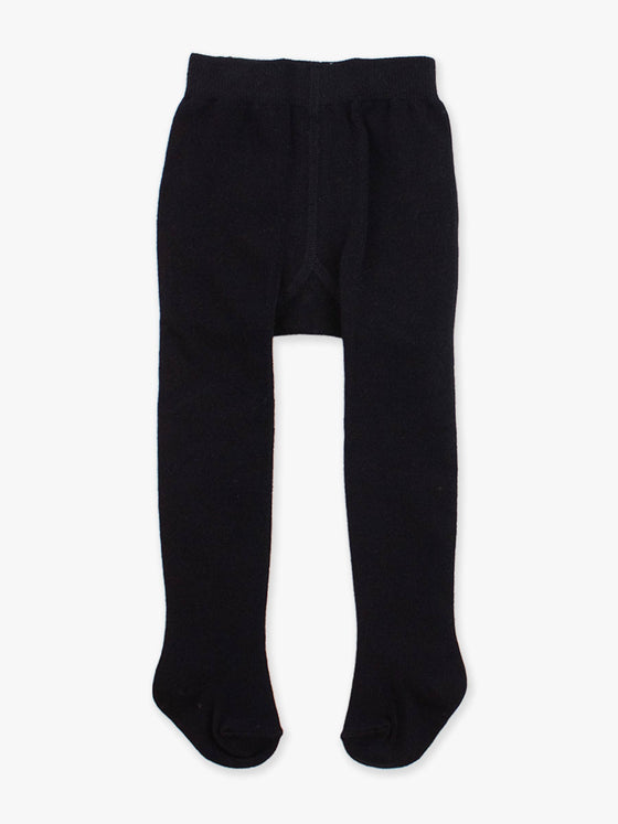 Girls Black Footed RuffleButt Tights