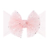 Baby Bling® Tulle FAB® soft nylon headband with tulle bow: Pleated Cherry