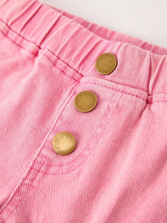 Pink Bell Bottom Jeans