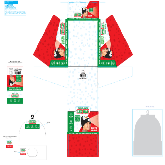 Christmas LED Rechargable Light Beanie