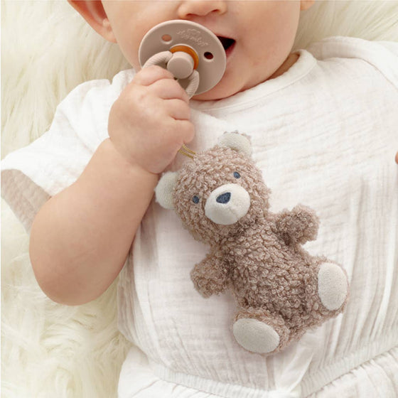 Bitzy Pal Natural Rubber Pacifier & Plush: Bow