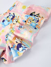 Bluey Rainbow Characters Print Girls Ruffle Dress