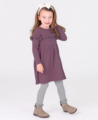 Heather Gray Ribbed Footless Tights