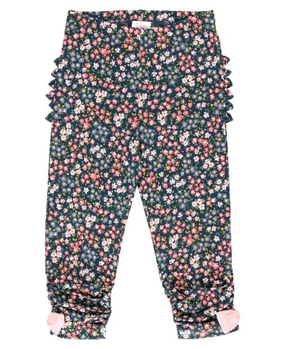 A Floral Adventure Ruched Bow Leggings