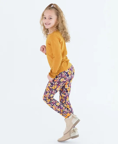 Blackberry Fields Ruched Bow Leggings Kids