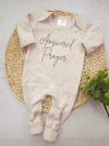 Answered Prayers Oatmeal Romper + Hat
