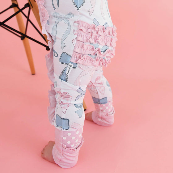 Samantha Bows RUFFLE ZIP Bamboo Sleeplies Little Outfit