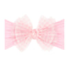 Baby Bling® Tulle FAB® soft nylon headband with tulle bow: Pleated Cherry