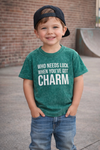 Who Needs Luck | Boys Vintage Wash St Patricks Day Shirt