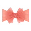 Baby Bling® Tulle FAB® soft nylon headband with tulle bow: Pleated Cherry