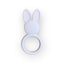  All Silicone Bunny Teething Ring- Pale Pink