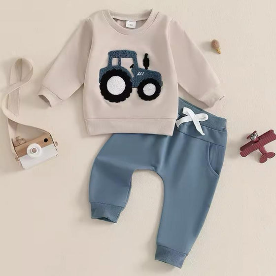 Blue Tractor Set