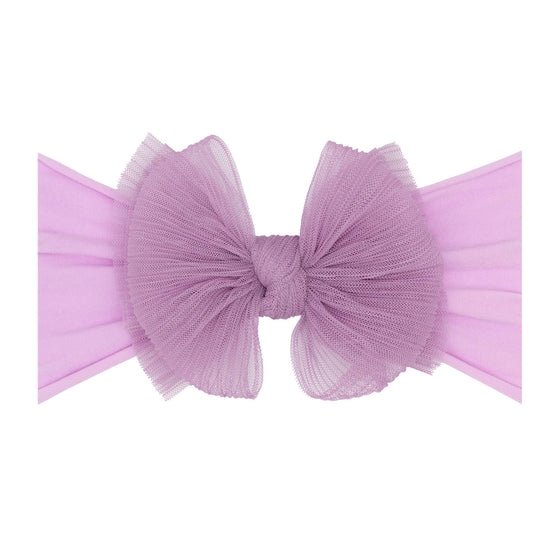 Baby Bling® Tulle FAB® soft nylon headband with tulle bow: Pleated Cherry