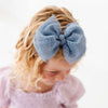 Baby Bling® Tulle FAB® Skinny nylon headband with tulle bow: Pleated Rose Quartz