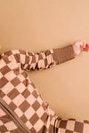 Espresso Checkered Bamboo Sleeper