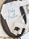 Baby Brother Blue Romper and hat set