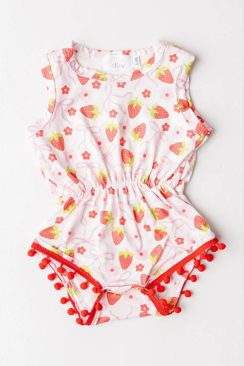 Berry Charming Pom Pom Romper