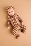Espresso Checkered Bamboo Sleeper