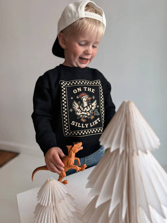 On the Silly List Crewneck- Toddler Sweatshirt