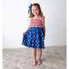 Quincy Stars & Stripes Smocked Dress Bamboo 4th of July