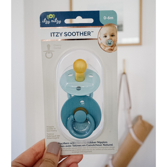 *NEW STYLES* Itzy Soother™ Natural Rubber Paci Sets: Glow - Buttercream + Pistachio 6-18 M