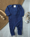 Little Blessing Blue Romper and Knotted Hat