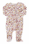 Mauvelous Meadow Ruffle Zipper Footie