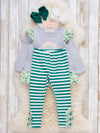 Rainbow Meadow Embroidered Ruffle Outfit