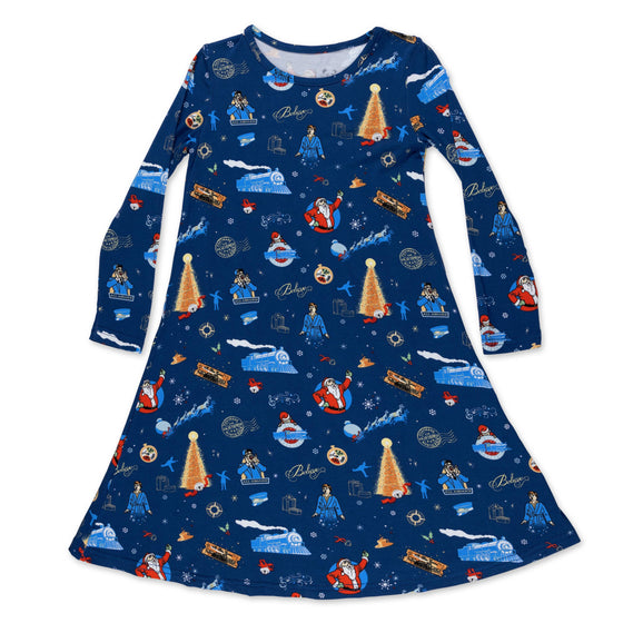 The Plr Express Bamboo Girls' Long Sleeve Dress