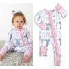 Samantha Bows RUFFLE ZIP Bamboo Sleeplies Little Outfit