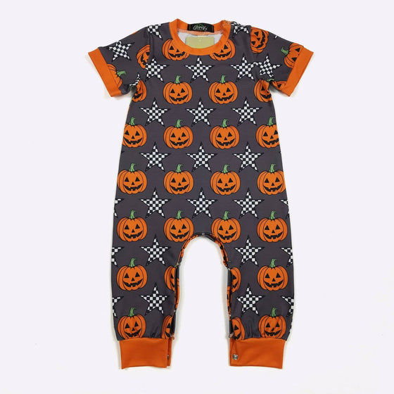 Starry Pumpkin Boy Romper