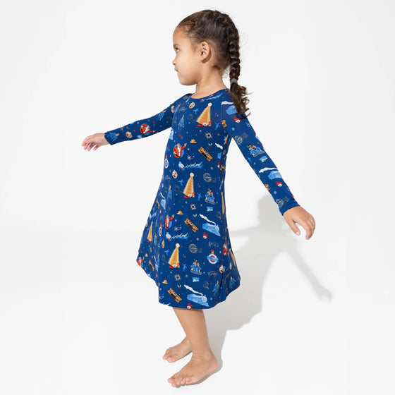 The Plr Express Bamboo Girls' Long Sleeve Dress