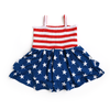 Quincy Stars & Stripes Smocked Tiered Tutu Bamboo 4th ofJuly