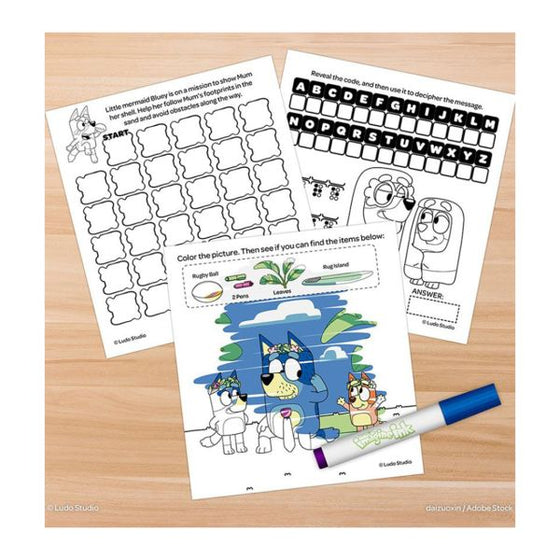 Imagine Ink Mess-Free Game Book - Bluey