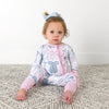 Samantha Bows RUFFLE ZIP Bamboo Sleeplies Little Outfit