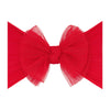 Baby Bling® Tulle FAB® soft nylon headband with tulle bow: Pleated Cherry