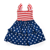 Quincy Stars & Stripes Smocked Dress Bamboo 4th of July