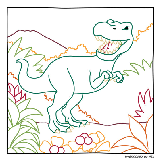 Magic Paper Coloring Book: Dinosaurs